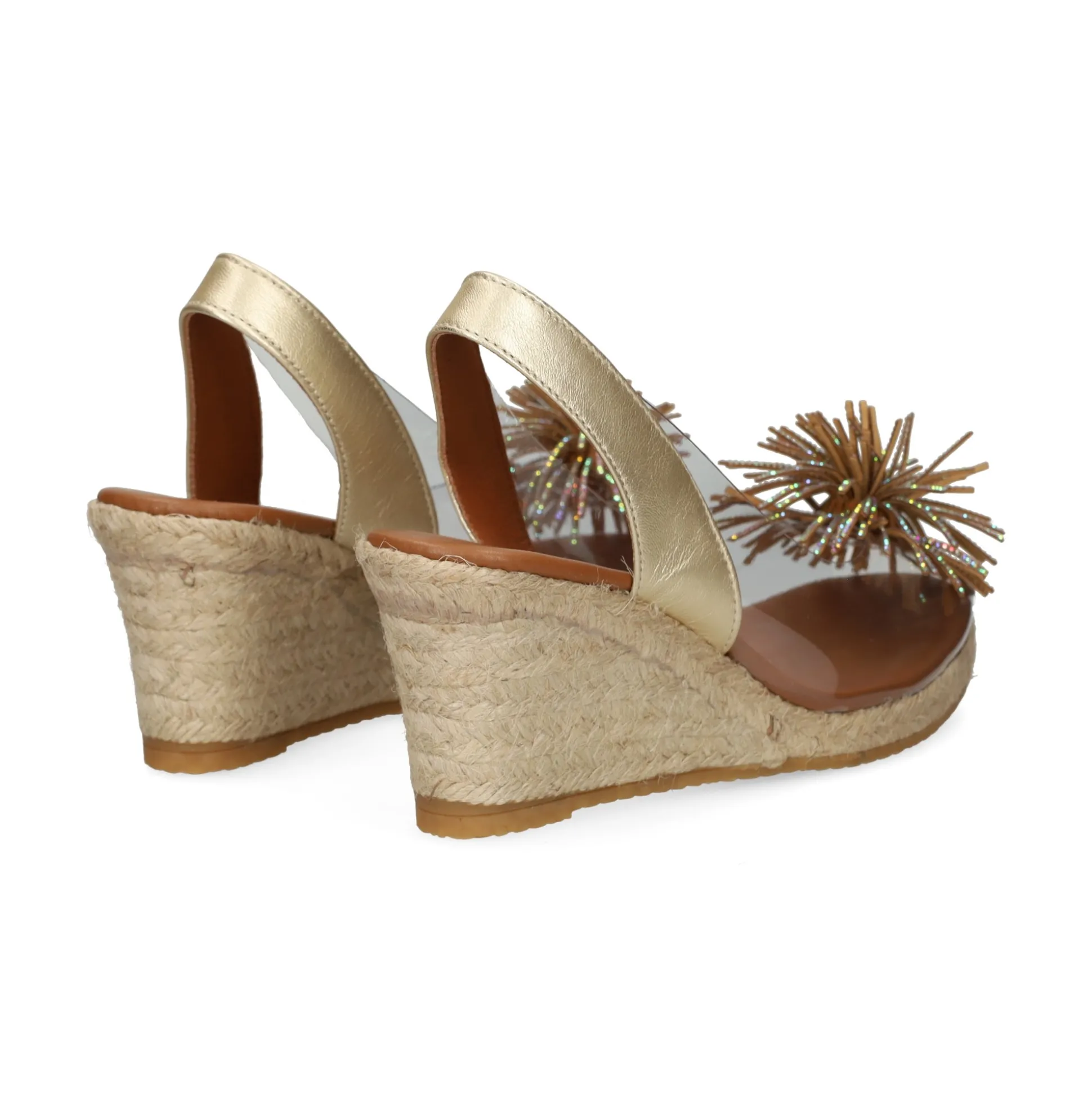 VIGUERA Zapatos cuña 0297 PLATINO