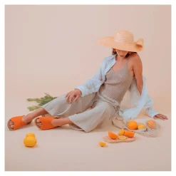 ZOURI Sandalias planas de Mujer SUN TERRACOTA